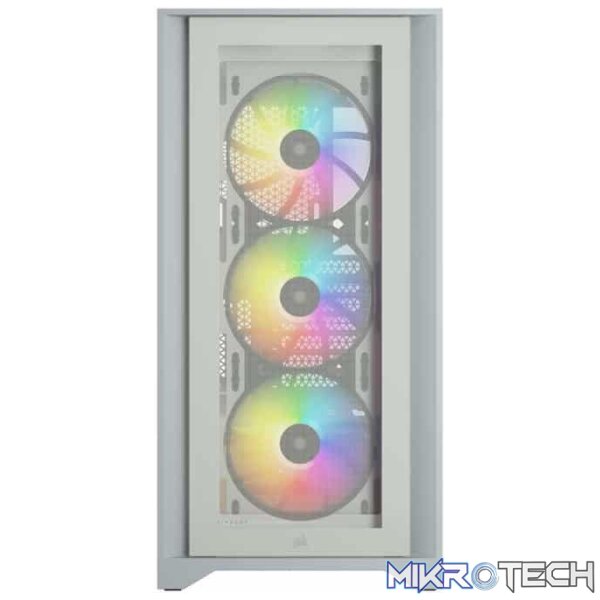 Corsair Carbide series 4000X RGB all White ATX Chassis with front+side dual Tempered glass side panel - Image 2